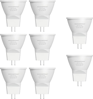 MR11 LED Bulbs GU4 Bi-Pin Base 3W 200 Lumens 2700K Warm White 12-24V AC/DC Low Voltage Bulbs for Landscape