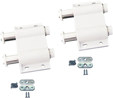 Magnetic Touch Latch , Push to Open, Double Barrel, White, 2 Pack, Made in Taiwan
