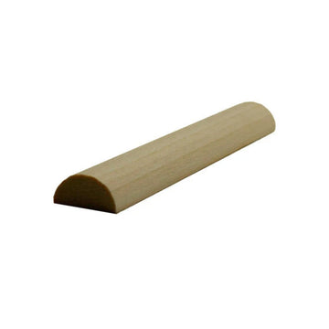 Half Round 3/4" Wide x 3/8" Moulding Trim. Unfinished, Poplar, 94"