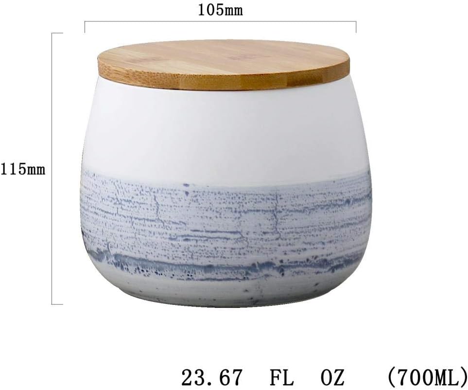 Kitchen Canisters Ceramic Food Storage Jar Containers with Airtight Seal Lid for Coffee Beans Chutneys Sugar Flour