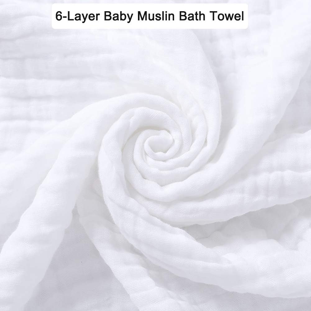 Muslin Baby Blanket Layer 43"x43", Pack(White & Pink)