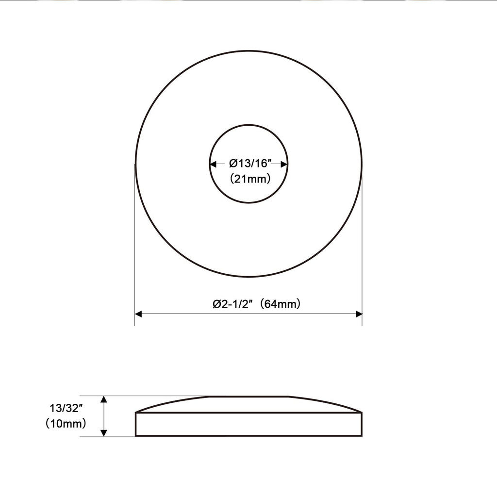 Shower Arm Flange Oil Rubbed Bronze 2.5" in Outer Diameter Replacement Shower Head Arm Escutcheon Plate Suitable for