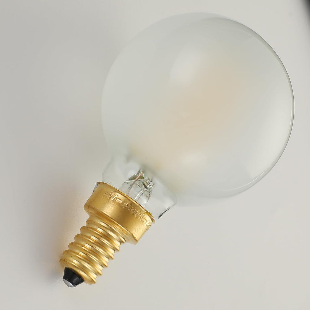 Frosted G16.5 led Bulb E12 Candelabra Bulb 60 Watt led Edison Bulb 2700K