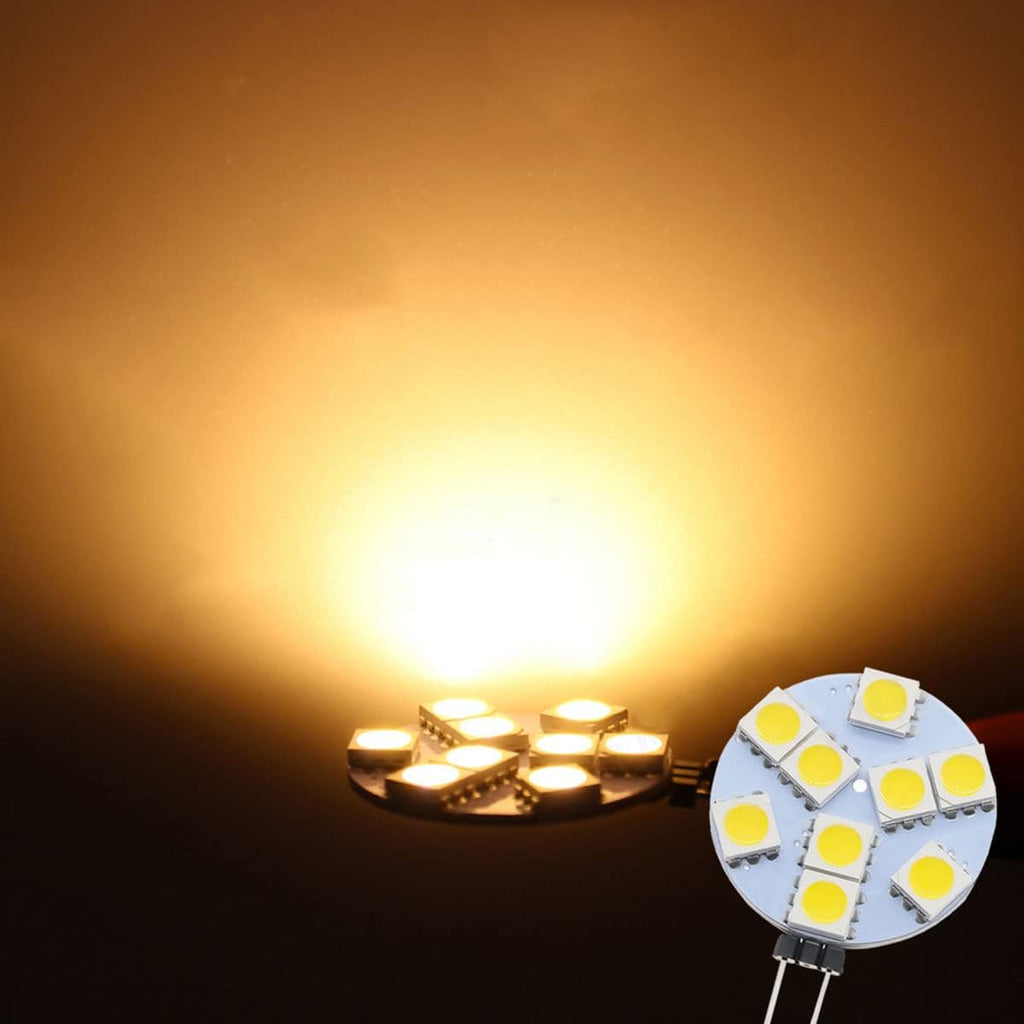 1.5W G4 LED Light Bulbs(8 Pack) Equivalent to 15W Halogen Bulb,DC 12V Dimmable,9 LEDs 5050 SMD,180 Degree Beam