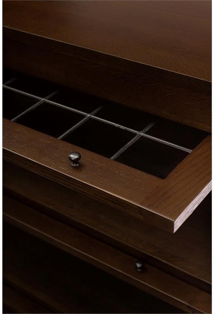 Mission Craftsman Style Oak Barrister Bookcase - 3 Stack - Walnut