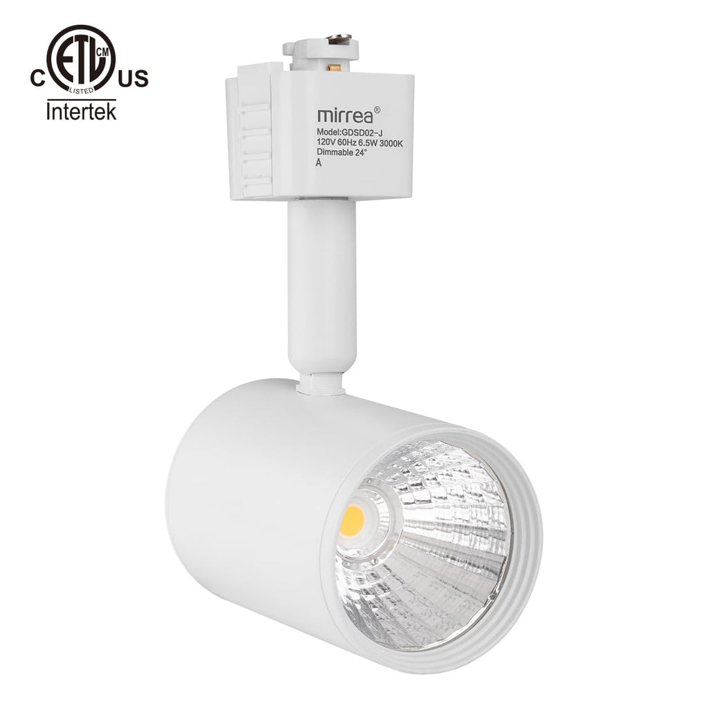 6 Pack J Type LED Track Lighting Heads 6.5W 3000K Warm White