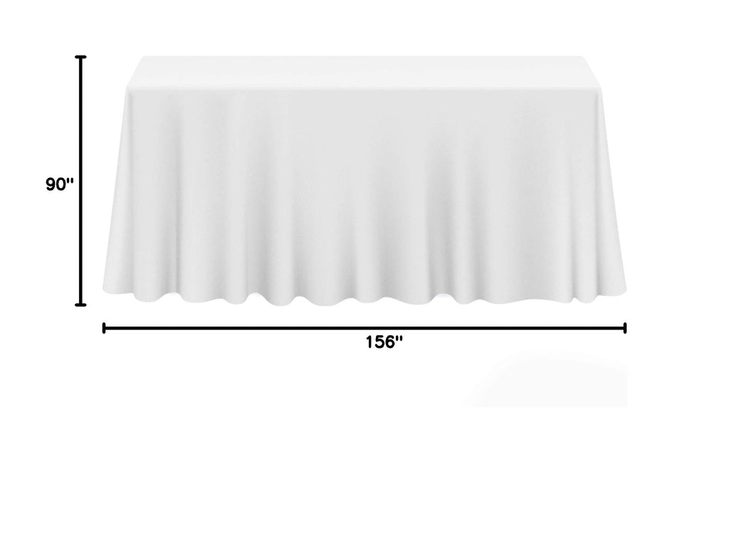90 x 156 Inch Rectangular Tablecloth, Washable Polyester Fabric Table Cloth for Dining Tables, Parties, Restaurants
