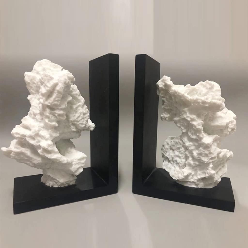 Bookends Modern New Chinese Style Bookends Wrought Iron Rockery Book By Book Stand Decoration Living Room Home Study