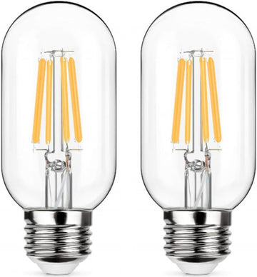 T45 LED Filament Bulb 2W, 20W Equivalent 150 Lumens, E26 Medium Screw Base, Dimmable Vintage Style Bulb, Soft Warm