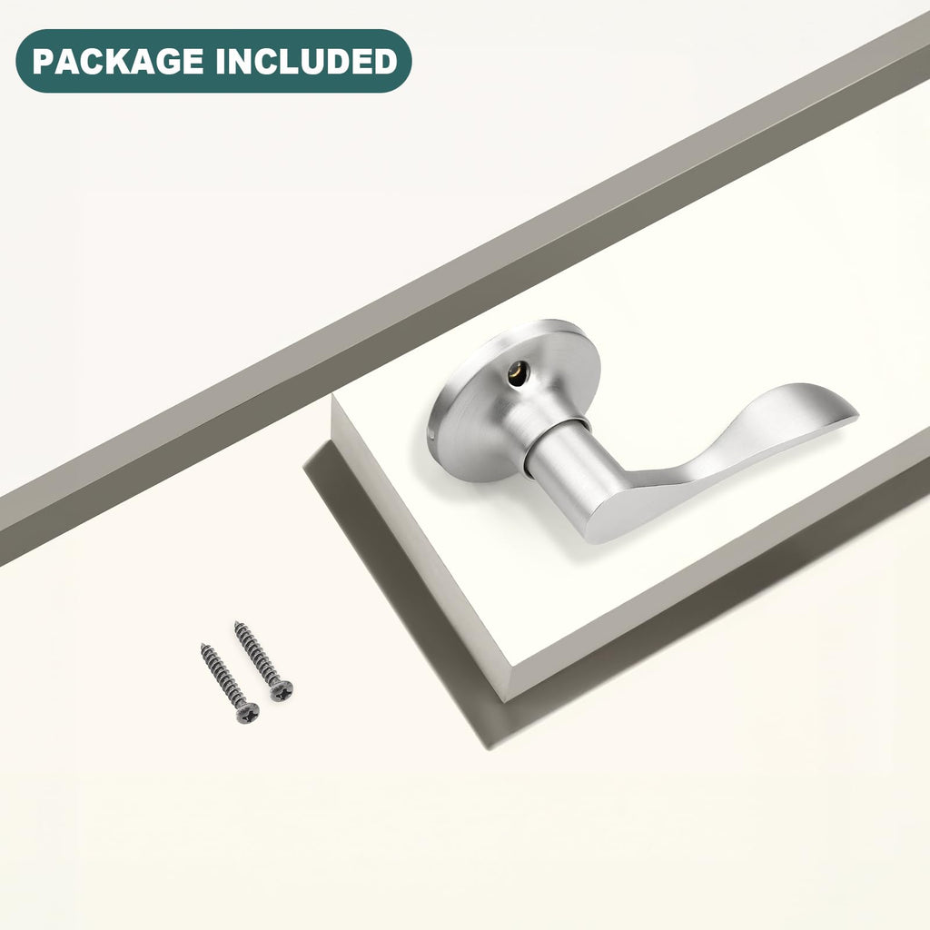 8 Pack Single Dummy Door Levers Right Handed Dummy Levers Brushed Nickel Interior Door Handles for Closets Modern