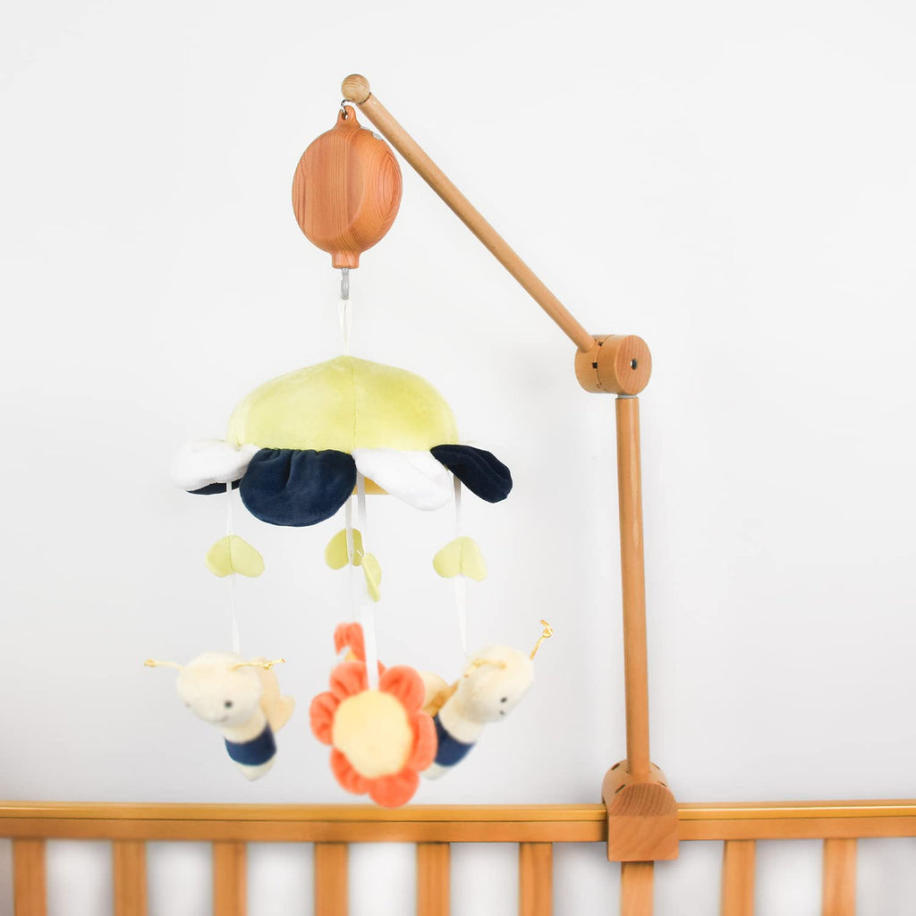 Baby Crib Mobile Hanger & Holder, 26 Inch 360° Rotating Wood