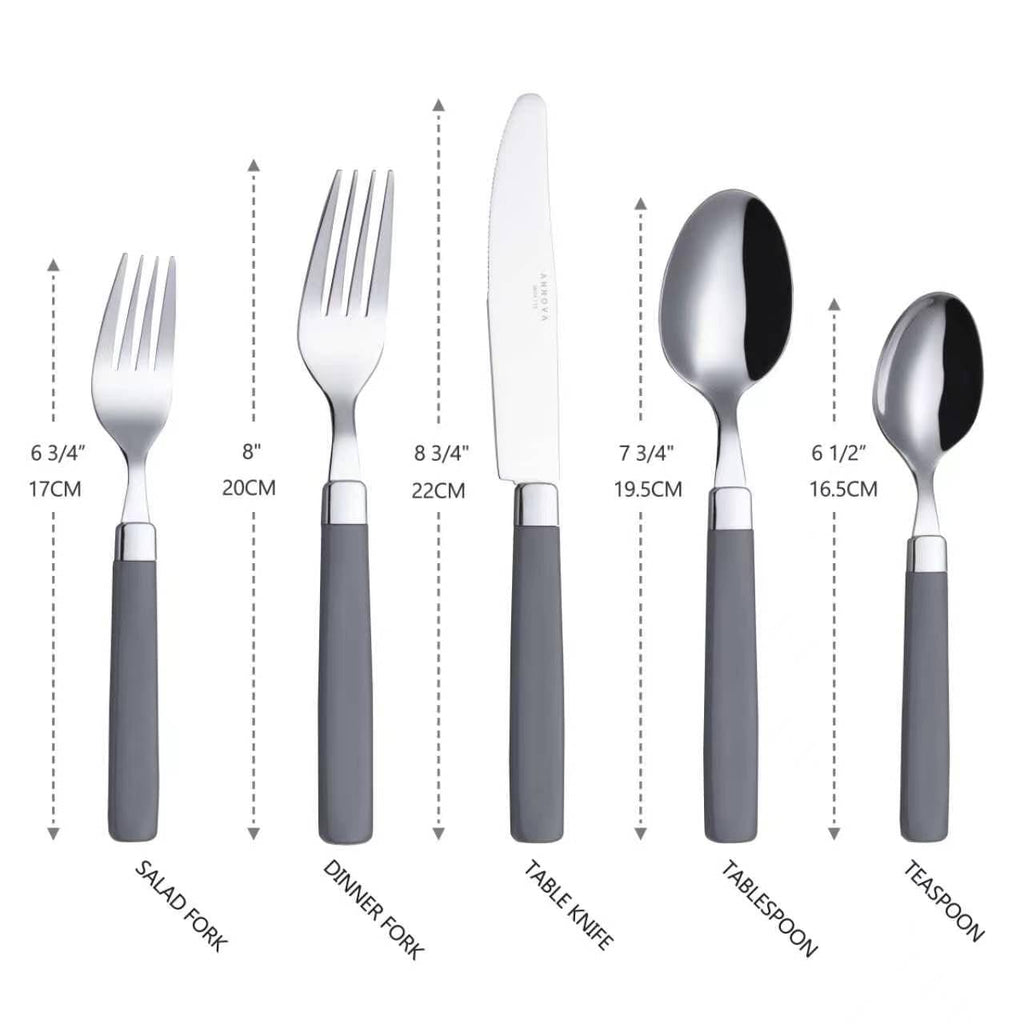Silverware Set Stainless Steel Colorful Tableware Kitchen Flatware Set Utensils, Includes Dinner Knives, Forks