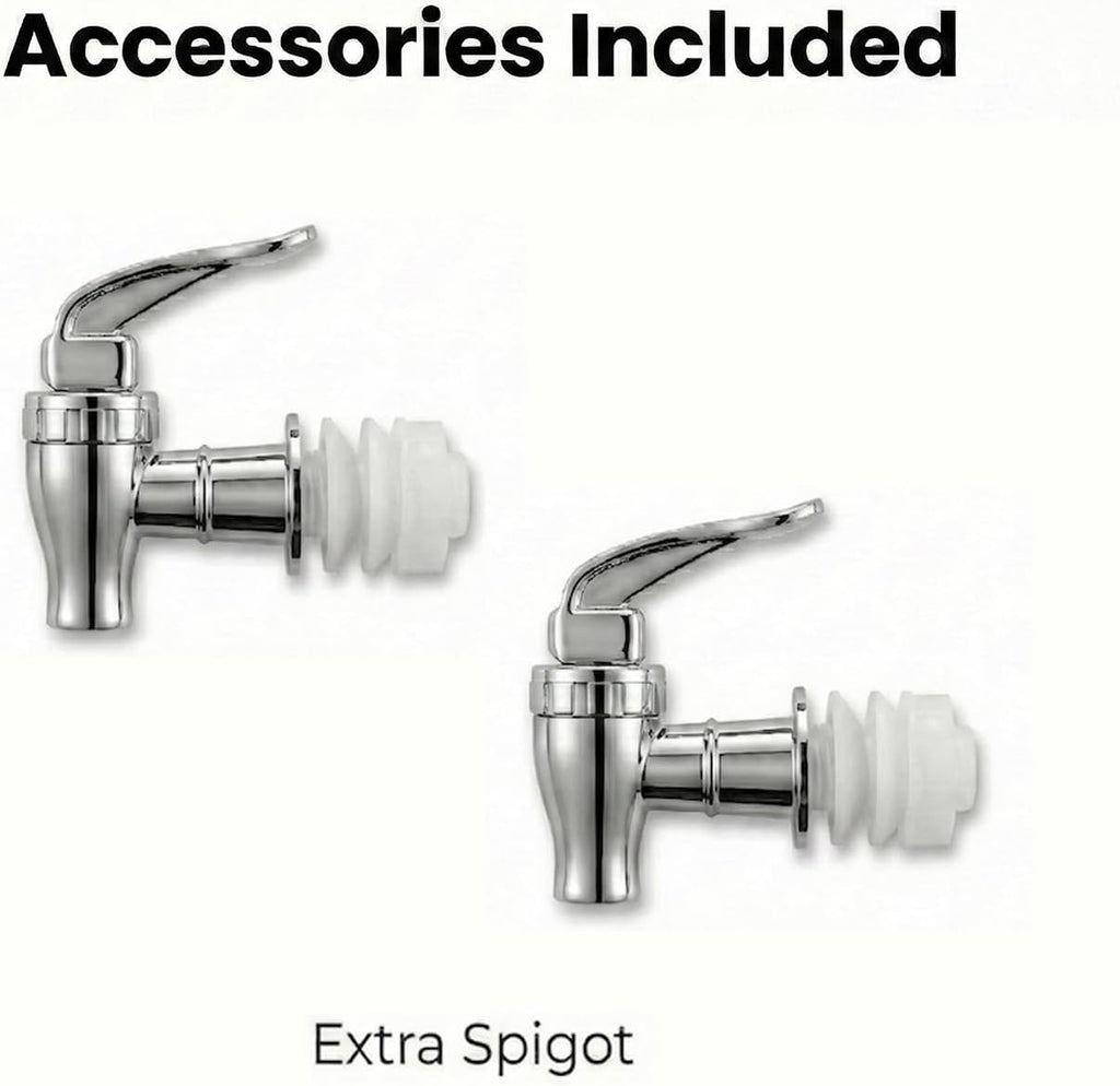 Premium Glass Drink Beverage Dispensers, 1.5 Gal - Set of 2