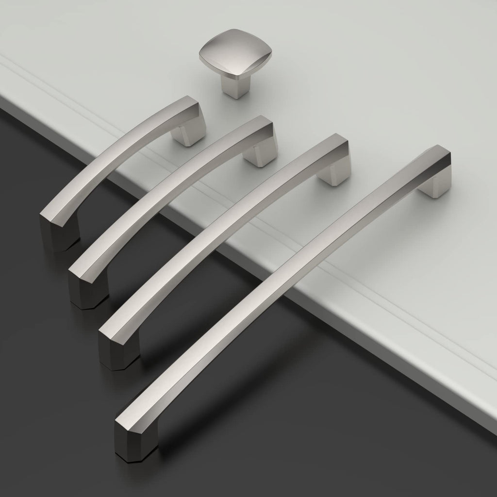10 Pack Brushed Satin Nickel Cabinet Pulls 7 Inch(177MM) Hole Centers Kitchen Cabinet Handles Hardware Kitchen