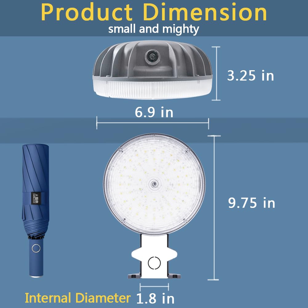 Dusk to Dawn Outdoor Lighting LED Barn Light Security Lights, 42W 4000K Daylight, AC, ETL Listed