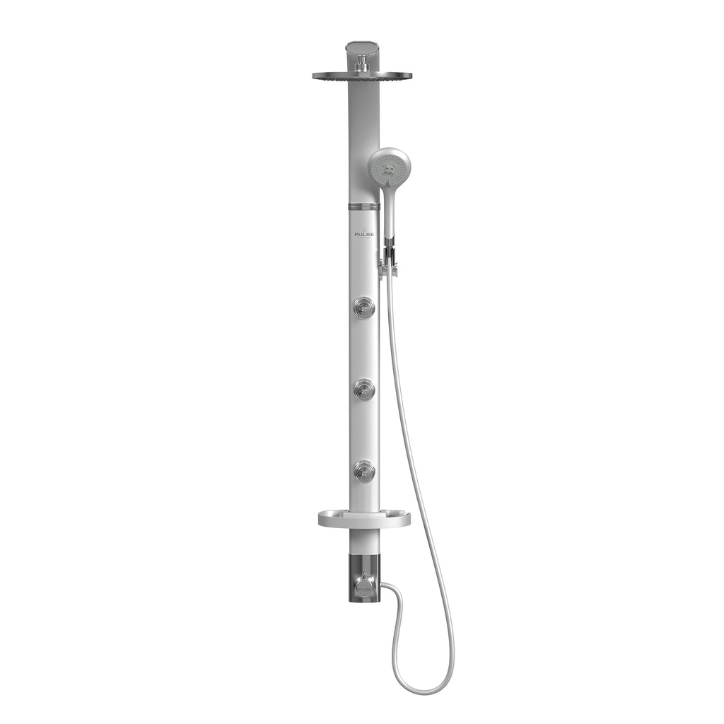 ShowerSpas Bonzai Rain Shower Head with Handheld Spray - 8" Rain Showerhead, Silver Shower Head with Hose, 3