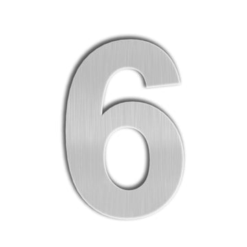 4 Inch Floating House Number 6/9 - Brushed 304 Stainless