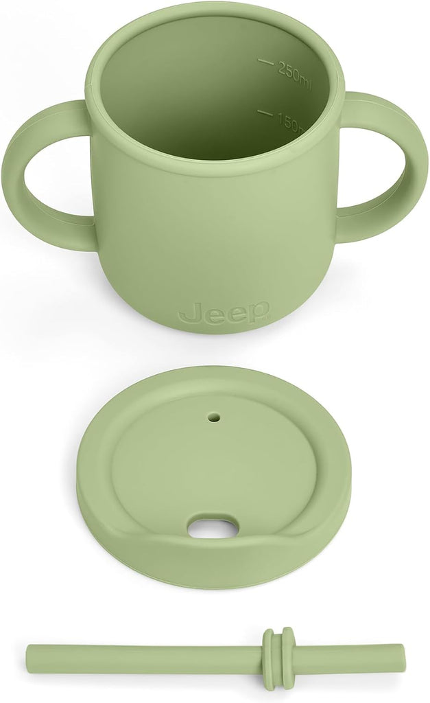 Jeep 100% Silicone Piece Baby Feeding Set by, Light Green