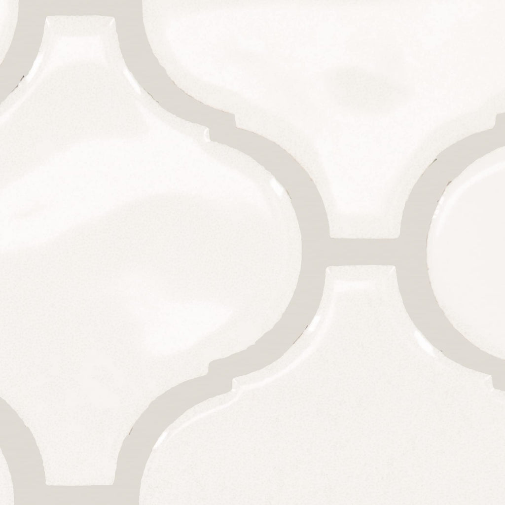 Mesmerist 11" X 12" Ceramic Arabesque Mosaic Tile in Spirit Gloss (10 PC Per Carton) (7.4 SQFT Per Carton )