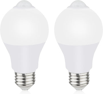 Motion Sensor Light Bulbs for Outdoor Indoor, 9W A19 Motion Detector Led Bulb, 60 Watt Equivalent, E26 800lm 5000K