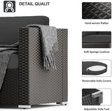 7-Piece PE Rattan Outdoor Patio Furniture Set | Grey All-Weather Resistant for Patio, Garden & Porch