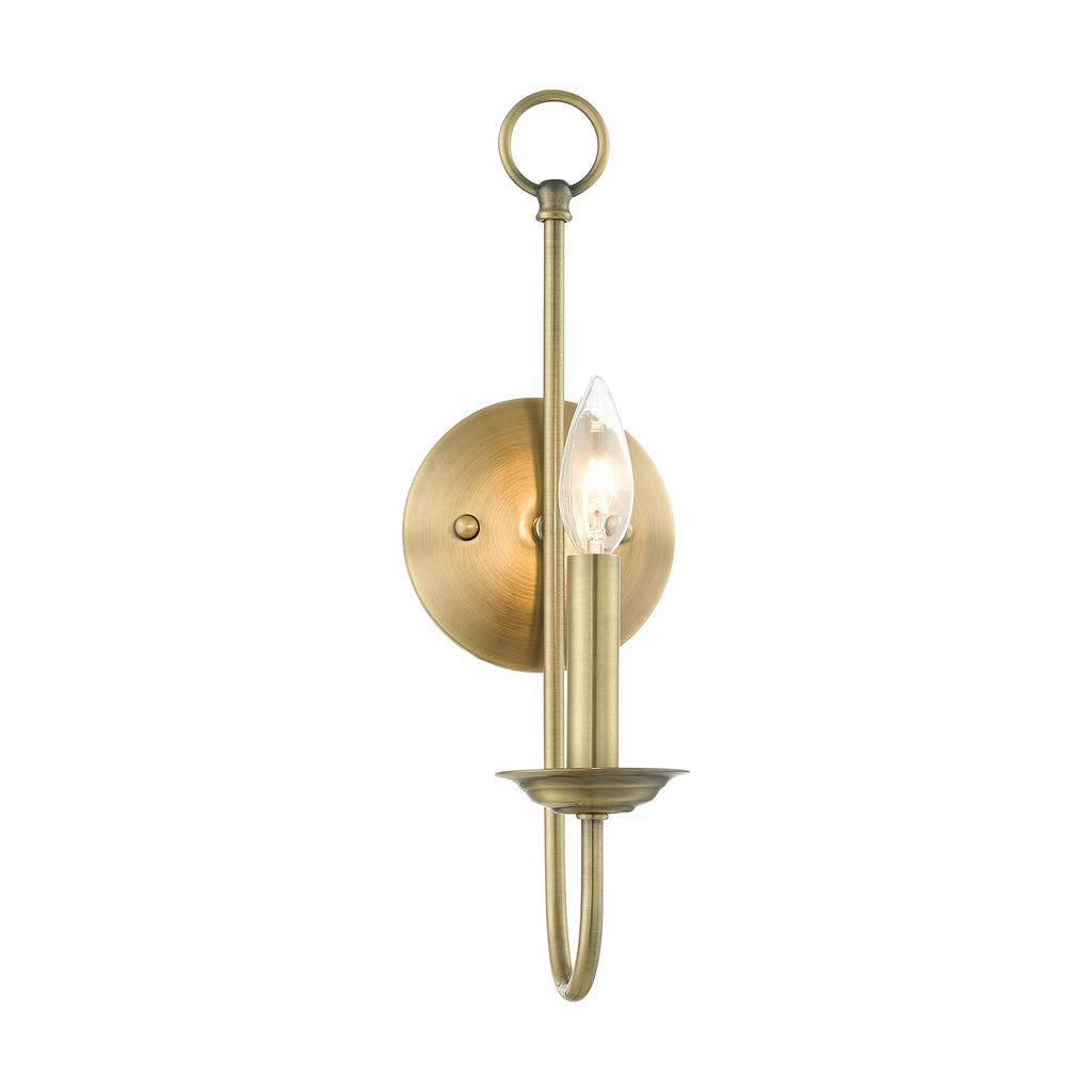 42681-01 1-Light Wall Sconce, Antique Brass