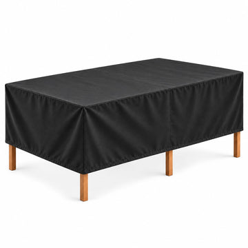 Outdoor Table Cover Waterproof, Rectangular Patio Dining Table Cover with Air Vent and Leg Straps - 70"L x 34"W x