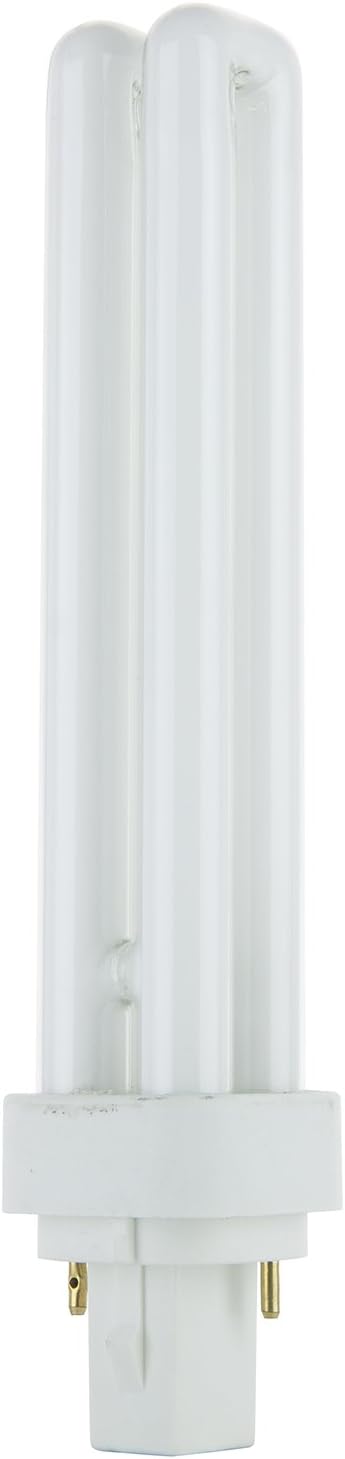 Compact Fluorescent PLD 2-Pin Plug-in Double Quad Tube Light Bulb, 26 Watts, 1560 Lumens, 2-Pin G24d3