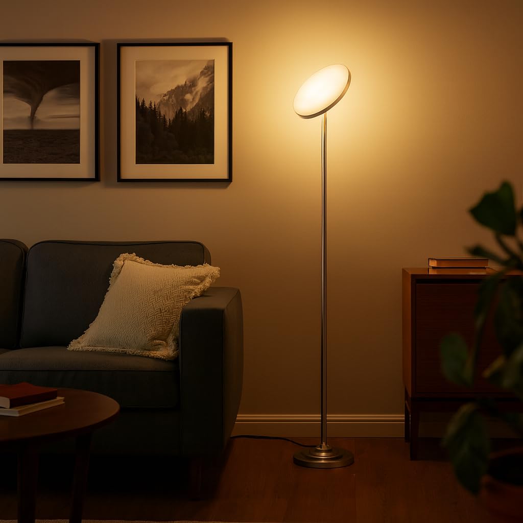 LED Torchiere Floor Lamp with Remote Control, Standing Lamp