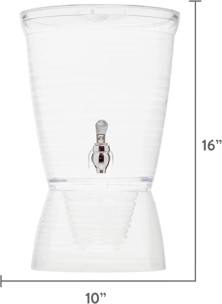 Bark Beverage Dispenser, 2.5 Gallon, Clear, (Pack of 1)