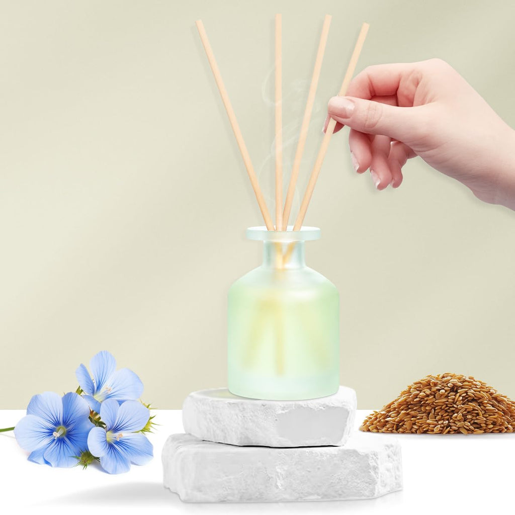 Reed Diffuser - Clean Linen 3.38oz (100ml) 2 Pack Essential Oil Reed Diffuser Set with 16 Sticks, Long Lasting