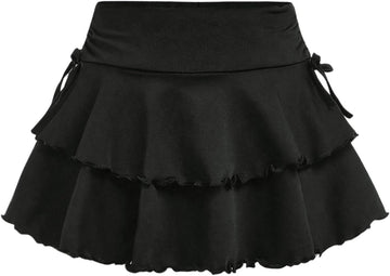Girl's Cute Mini Skirt with Built-in Shorts