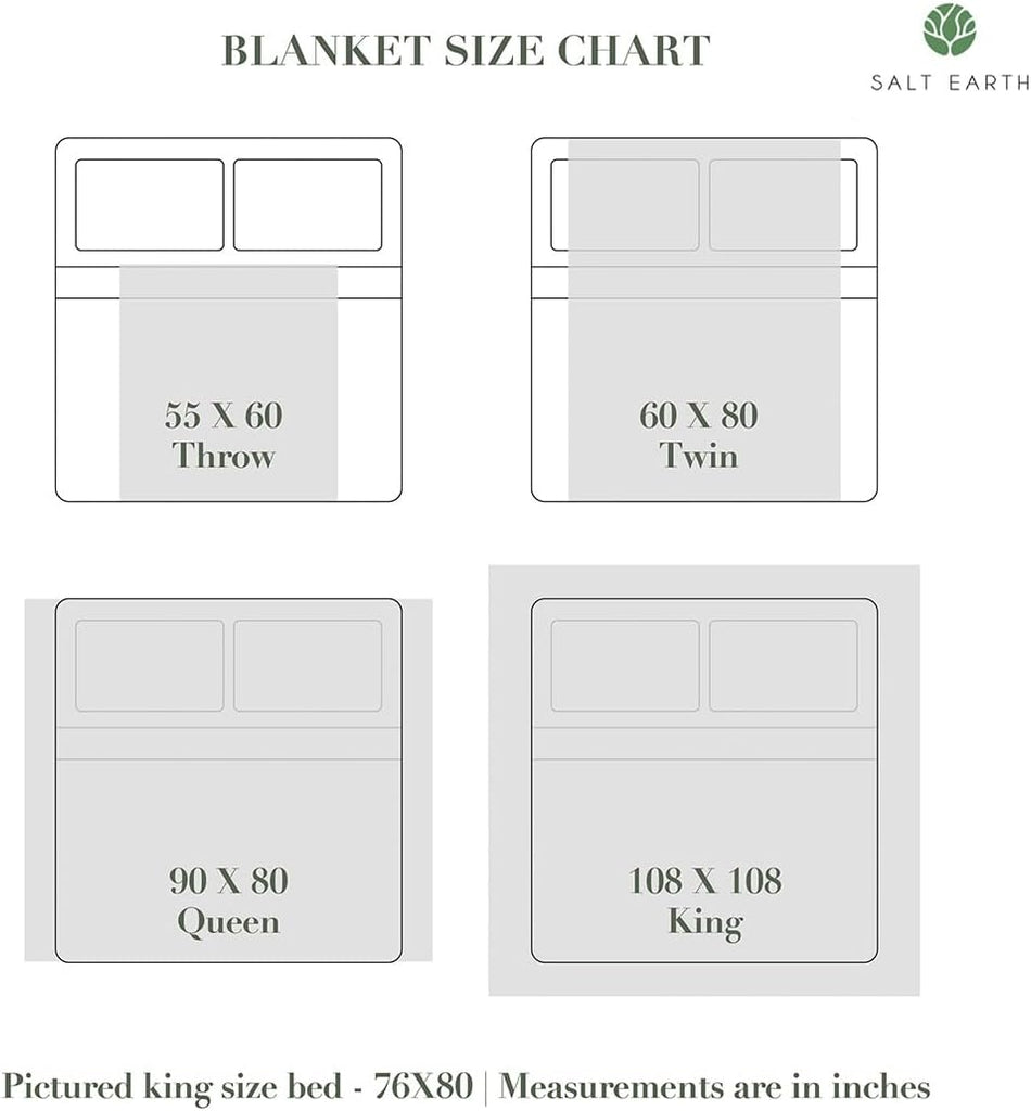 GOTS Certified 100% Organic Cotton Throw Blanket, 55" x 60" Waffle Blankets & Throws, Throw Blanket, Modern & Cozy