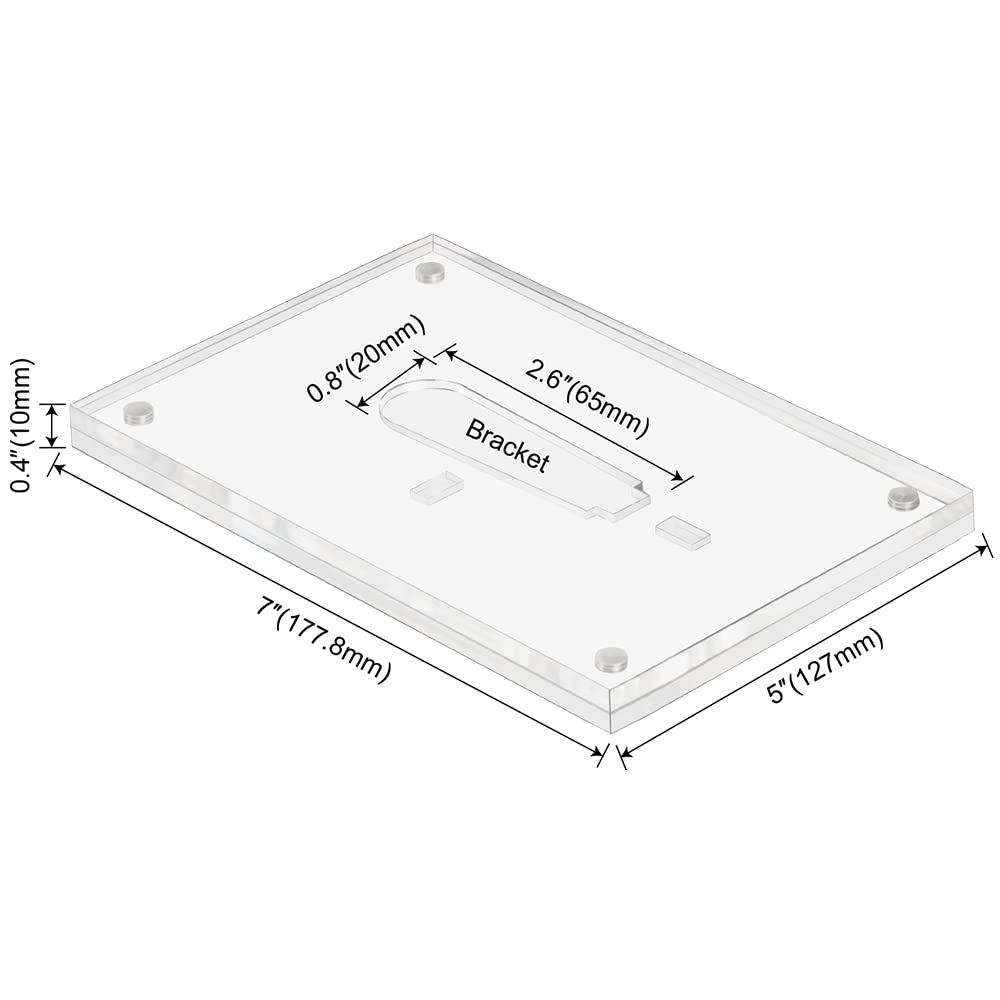 5x7 Acrylic Picture Frame, 5 Pack Clear Magnetic Picture Frame Desktop Display with Photo Frame Support Stand Best