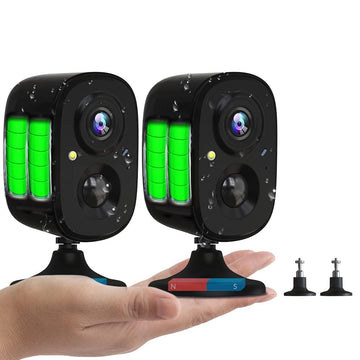 Wireless Outdoor Security Camera Battery Rechargeable, WiFi AI Motion Detection Camera Security with 2-Way Audio, Night