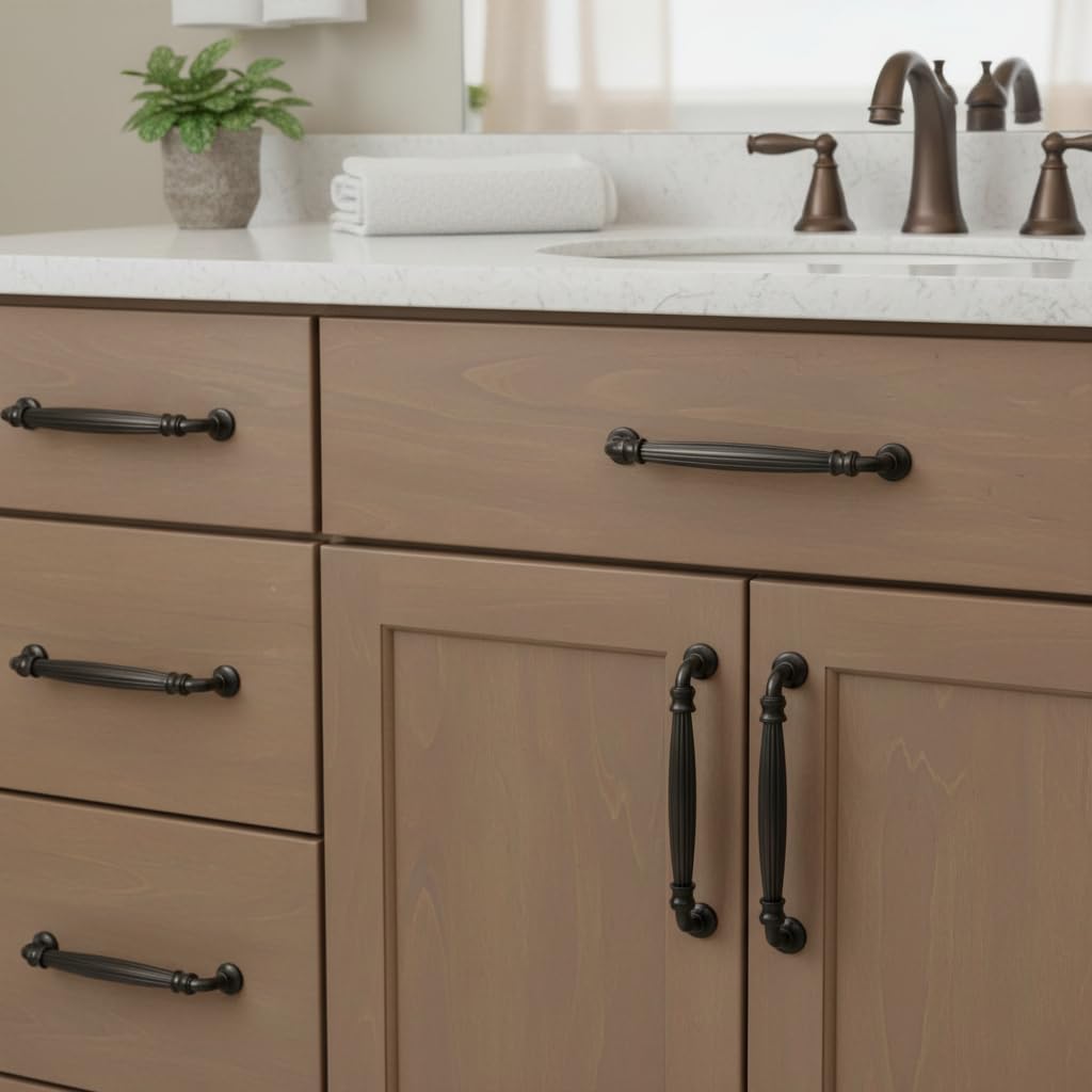 5" Oil Rubbed Bronze Cabinet Pulls and Handles 10 Pack
