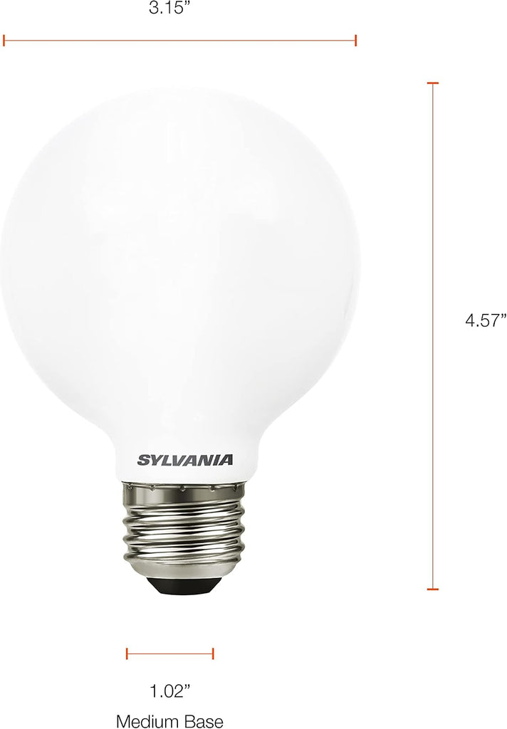 LED TruWave Natural Series Globe G25 Light Bulb, 40W Equivalent, Efficient 4.5W, 350 Lumens, Dimmable, Frosted, 2700K