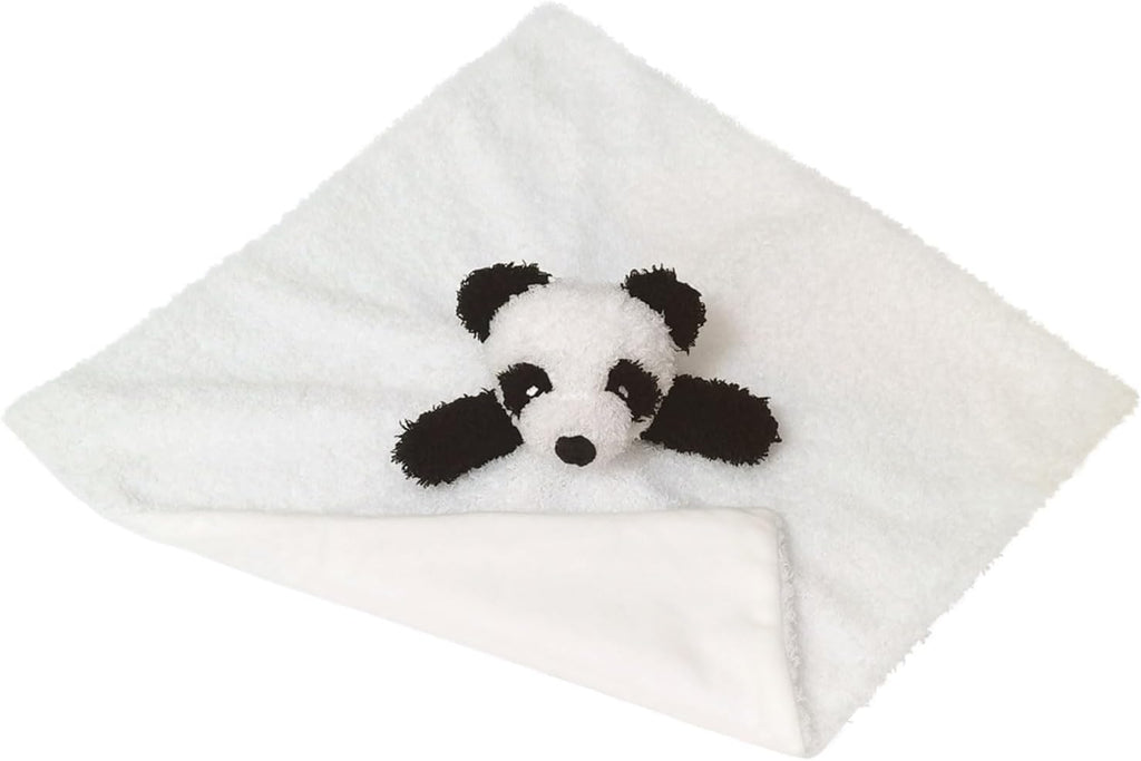 Baby White Panda Soft Stuffed Animal Security Blanket, Plush Panda Character Lovey Blanket, Baby Shower/Nursery Gift