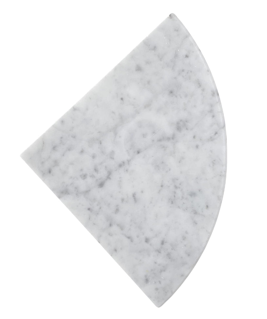 Premium Quality Italian Carrara Bianco White Greyish 9x9 Marble Bathroom Accessories Corner Shower Shelf Tile