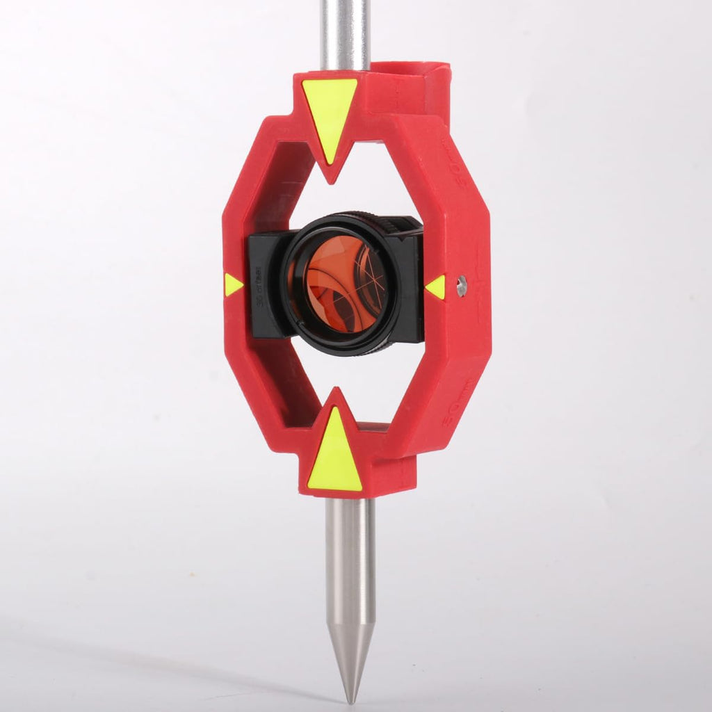 Mini Prism with 4 Poles, Survey Mini Prism for Total Station Surveying Prism Constant 0 - 30 mm offset