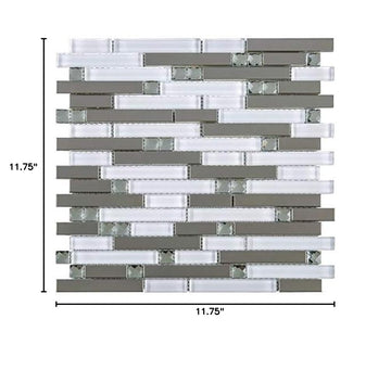 Luxury Diamond Glass Mosaic Wall Tile Backsplash Series Shower, Kitchen, Accent Decor, Fireplace ((Box of 5 Sheets)