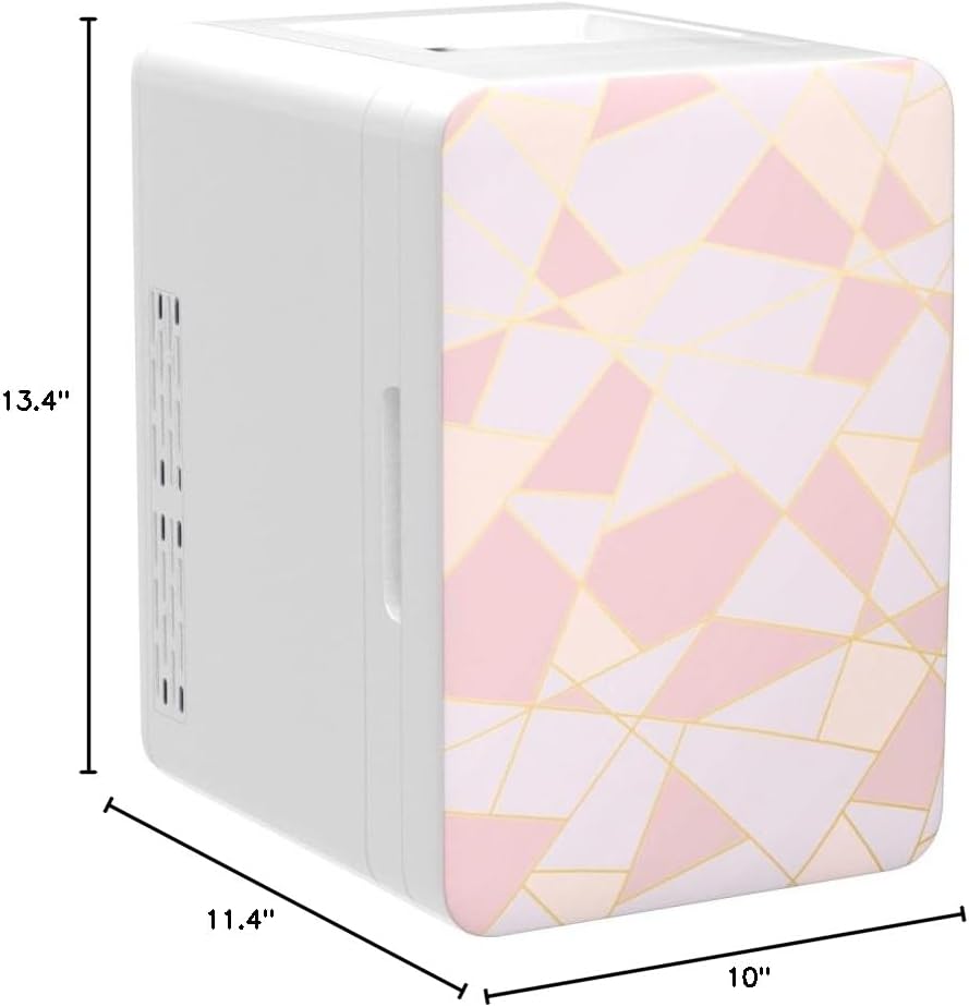 10L Mini Fridge for Bedroom - Car, Office Desk & Dorm Room 12v Portable Cooler Warmer Food, Drinks, Skincare, Beauty