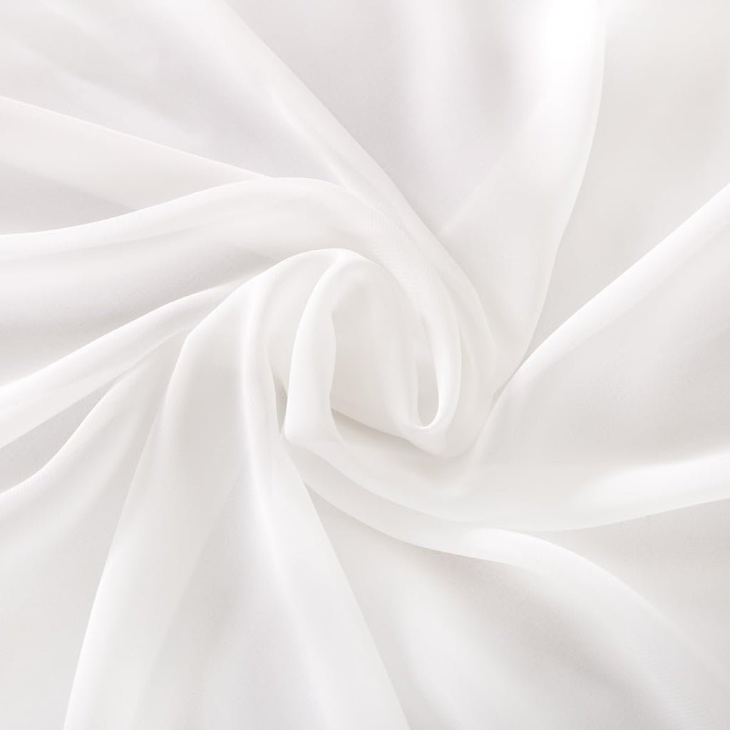 Ivory Chiffon Fabric by The Yard Continuous Sheer Arch Fabric 10 Yards