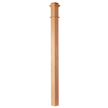 Solid 3.5" Newel Post 4075S Box Newel Post, White Oak
