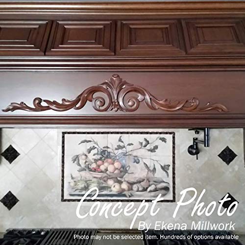 Acanthus Square Rosette, 5" W x 5" H x 3/4" P, Alder