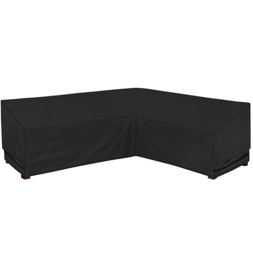 Waterproof Patio Sectional Sofa Cover 600D Heavy Duty Waterproof Patio Lawn Furniture L-Shaped Lounge Set Couch