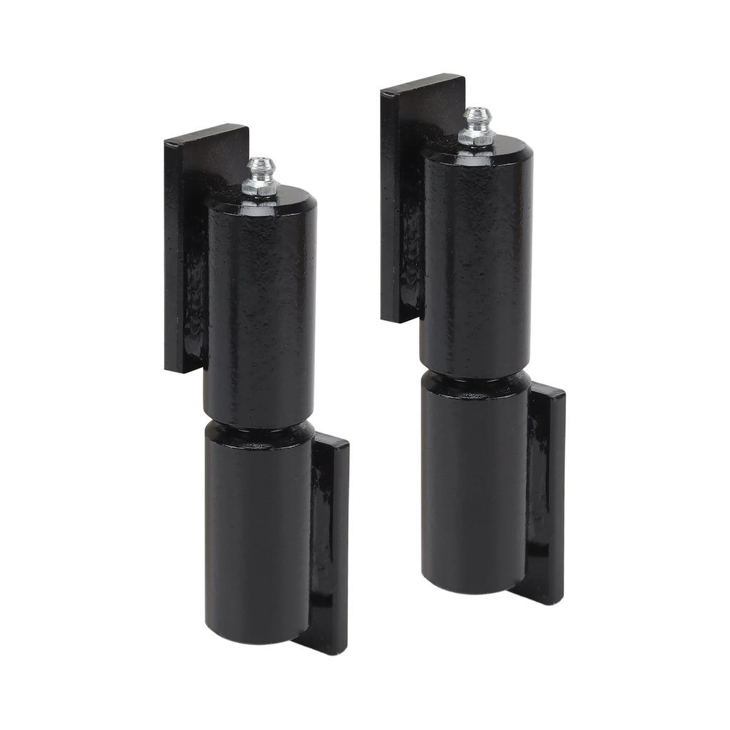 Barrel Gate Hinges, 5 Inch, 450 lbs Load Capacity, Black, 6-Pack