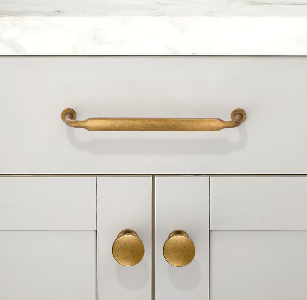 10 Pack Antique Brass Cabinet Pulls 6 Inch(152mm) Kitchen Cabinet Handles Solid Zinc Alloy Cabinet Hardware Drawer