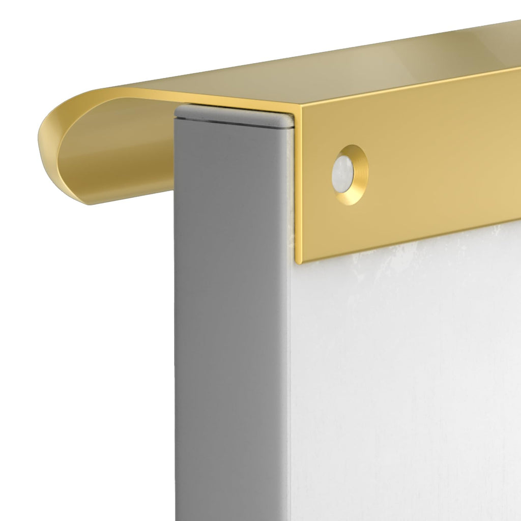 Matte Gold Cabinet Handles, Finger Pulls Cabinet Edge Pulls 2-1/2 Inch 20 Pack | Brushed Brass Drawer Handles Flat
