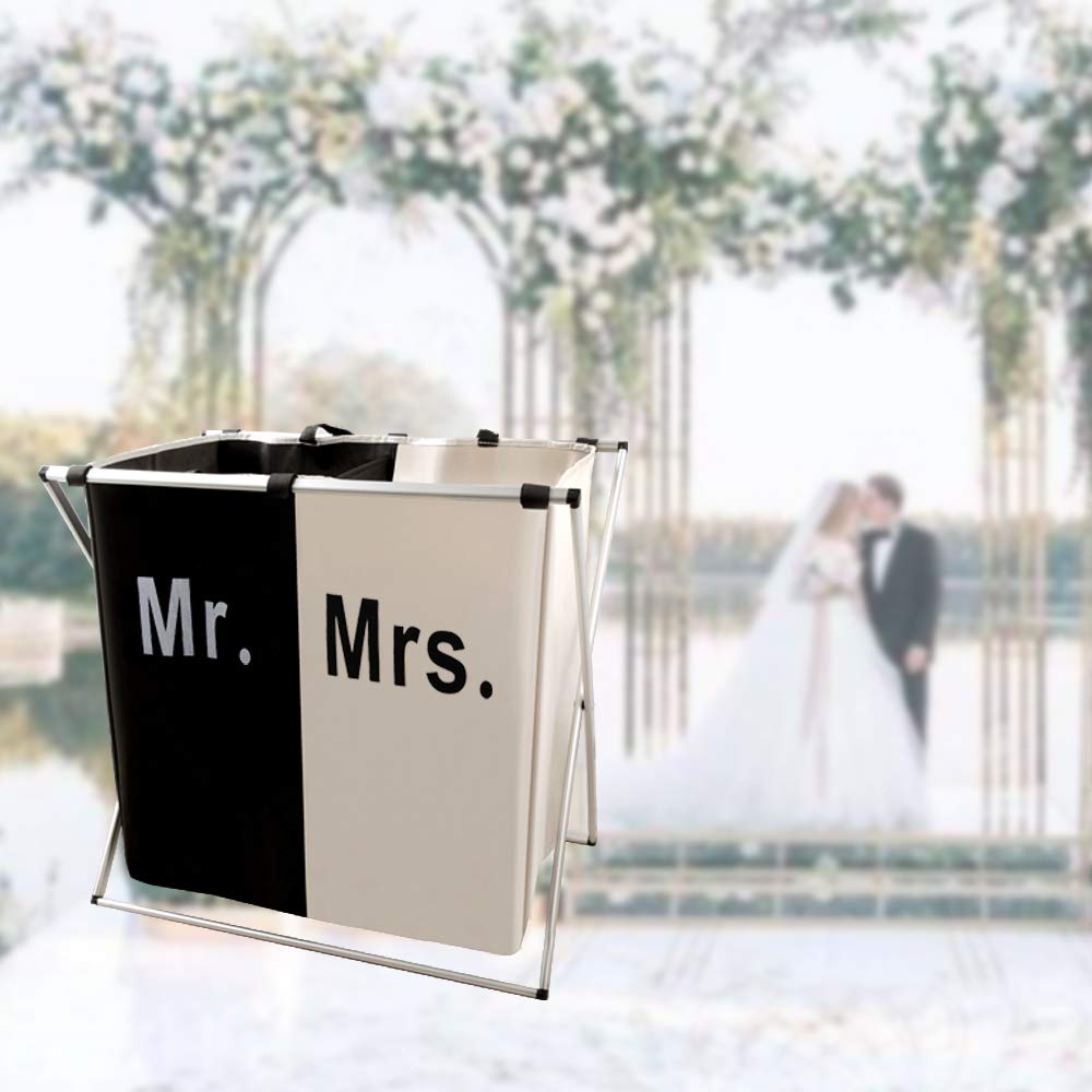 Laundry Hamper 2 Section for Husband&Wife or Couple, Wedding Gift